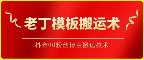 老丁模板搬运术：抖音90万粉丝博主搬运技术【揭秘】-大可网创