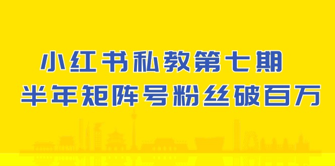 小红书私教第七期，小红书90天涨粉18w，1周涨粉破万 半年矩阵号粉丝破百万-大可网创