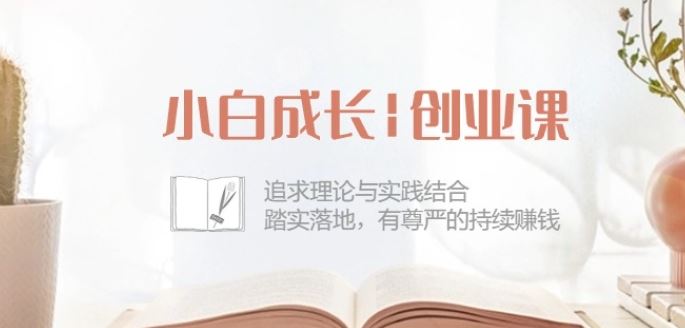 小白成长创业课：追求理论与实践结合，踏实落地，有尊严的持续赚钱-42节-大可网创