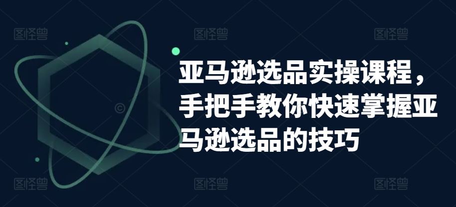 亚马逊选品实操课程，手把手教你快速掌握亚马逊选品的技巧-大可网创