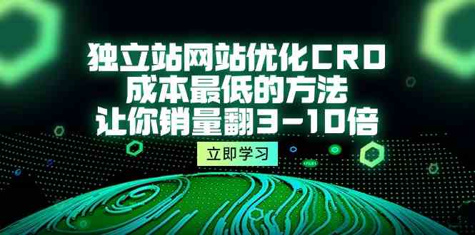 （10173期）独立站网站优化CRO，成本最低的方法，让你销量翻3-10倍（5节课）-大可网创