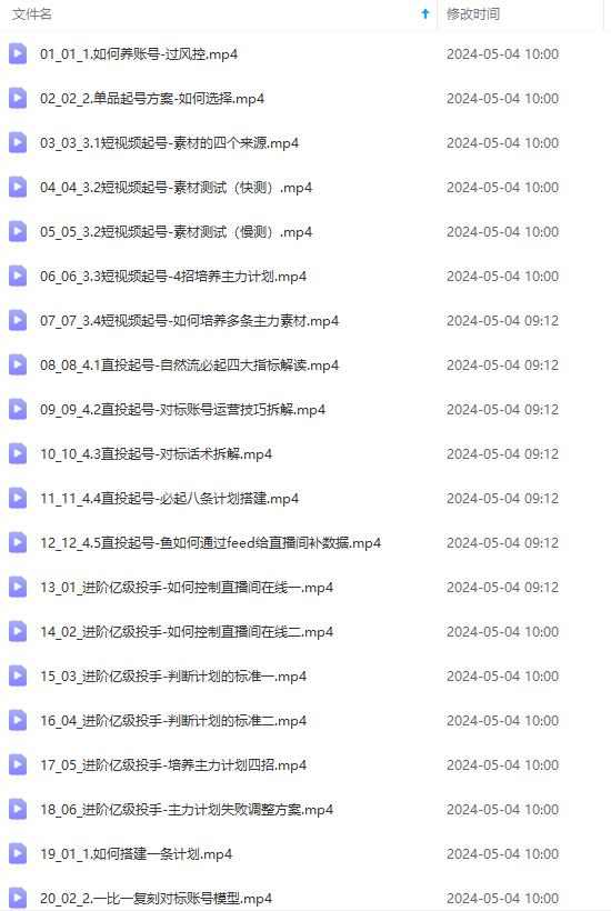 图片[2]-（10297期）2024单品正价起号，直播素材投流选品：选品课+投流课+素材课+卡首屏/100节-大可网创