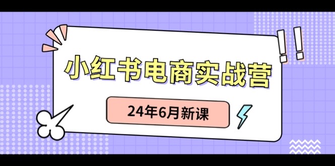 （10984期）小红书电商实战营：小红书笔记带货和无人直播，24年6月新课-大可网创