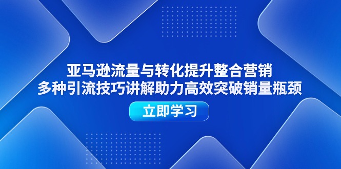（11335期）亚马逊流量与转化提升整合营销，多种引流技巧讲解助力高效突破销量瓶颈-大可网创
