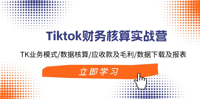 （11978期）Tiktok财务核算实战营：TK业务模式/数据核算/应收款及毛利/数据下载及报表-大可网创