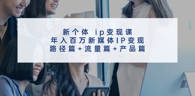 新个体ip变现课，年入百万新媒体IP变现，路径篇+流量篇+产品篇-大可网创