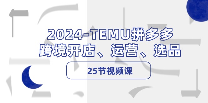 （12106期）2024-TEMU拼多多·跨境开店、运营、选品（25节视频课）-大可网创