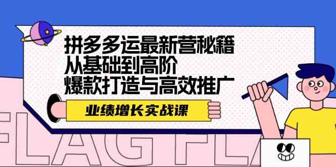 拼多多运最新营秘籍：业绩增长实战课，从基础到高阶，爆款打造与高效推广-大可网创