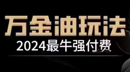 2024最牛强付费，万金油强付费玩法，干货满满，全程实操起飞-大可网创