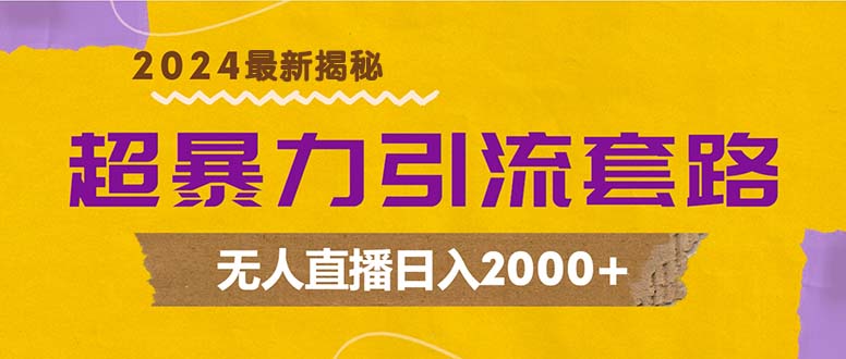 （12800期）超暴力引流套路，无人直播日入2000+-大可网创