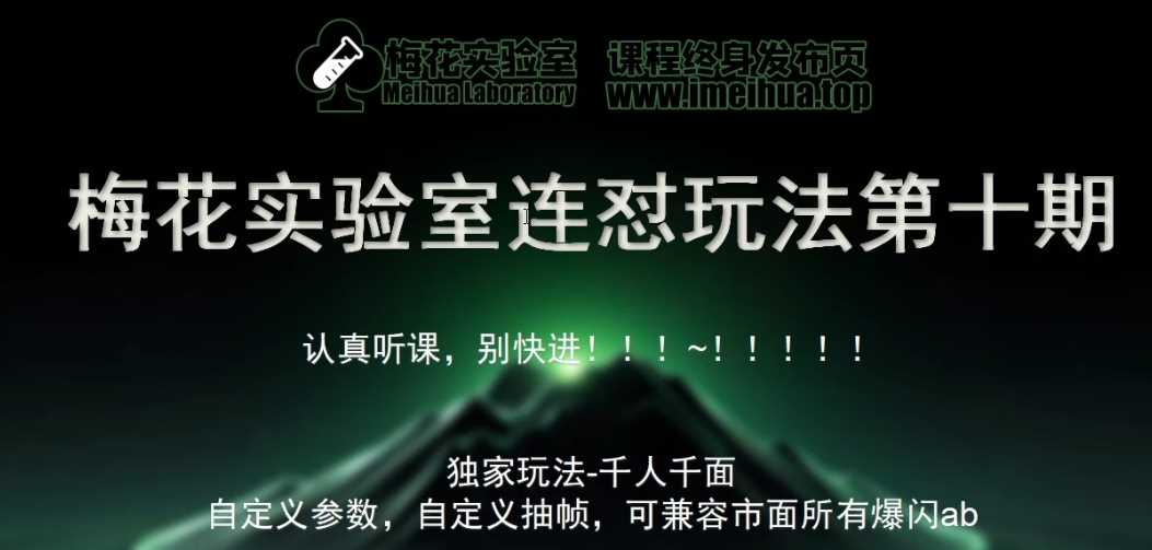 梅花实验室社群专享课视频号连怼玩法第十期课程+第二部分-FF助手全新高自由万能爆闪AB处理-大可网创