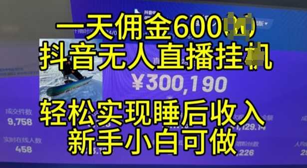 2024年11月抖音无人直播带货挂JI，小白的梦想之路，全天24小时收益不间断实现真正管道收益【揭秘】-大可网创