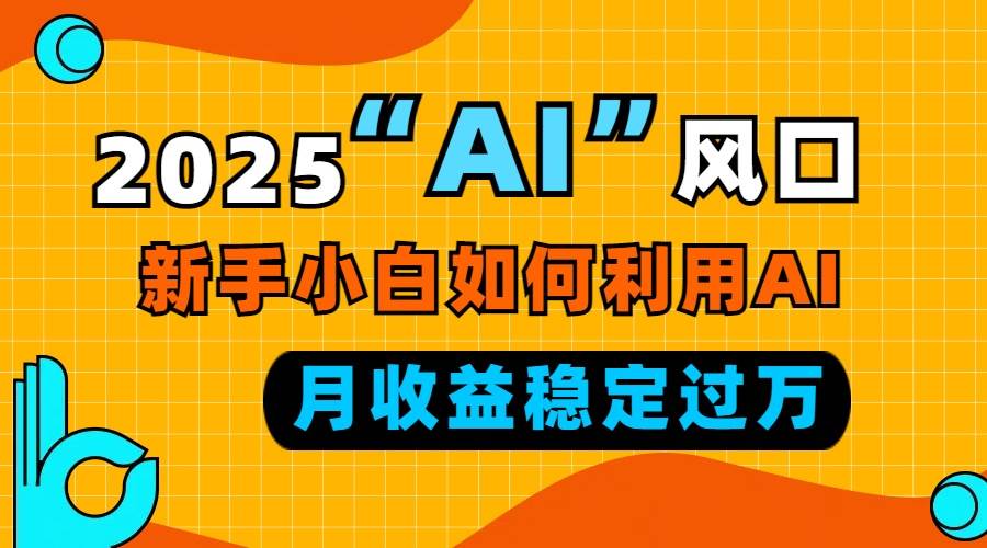 （13821期）2025“ AI ”风口，新手小白如何利用ai，每月收益稳定过万-大可网创