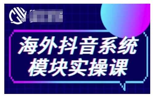 海外抖音Tiktok系统模块实操课，TK短视频带货，TK直播带货，TK小店端实操等-大可网创
