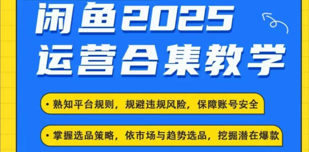 2025闲鱼电商运营全集，2025最新咸鱼玩法-大可网创
