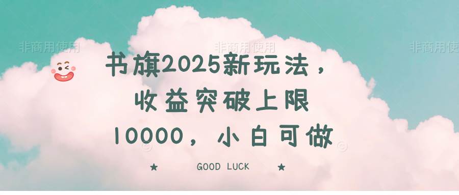 （14519期）书旗2025新玩法，收益突破上限10000，小白可做-大可网创