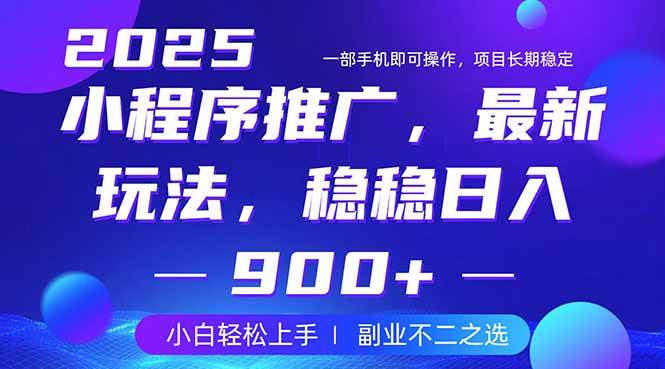 （14137期）25年小程序掘金最新玩法，稳稳日入900+，副业兼职的不二之选-大可网创