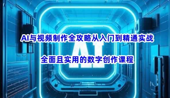 AI与视频制作全攻略从入门到精通实战，全面且实用的数字创作课程（更新3月）-大可网创