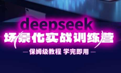 DeepSeek场景化实战训练营，保姆级教程，学完即用，手把手教你用DeepSeek提升效率-大可网创