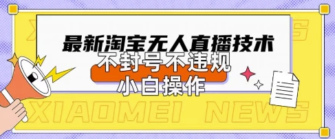 2025年淘宝无人直播带货10.0.全新技术，不违规，不封号，纯小白操作，日入数张【揭秘】-大可网创
