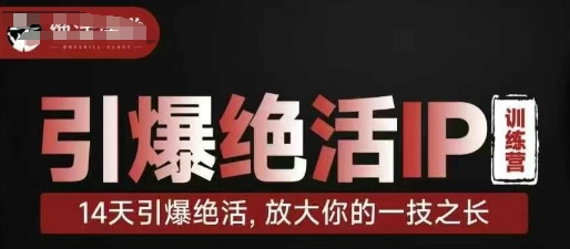 引爆绝活IP训练营，14天引爆绝活，放大你的一技之长-大可网创
