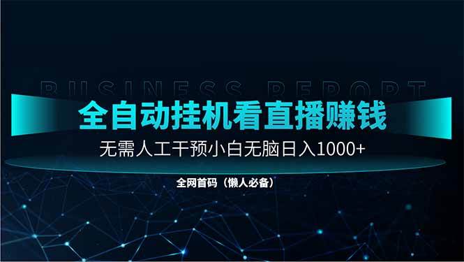 （14483期）直播助手全自动看大平台直播赚钱，全自动无需人工干预，小白无脑日入1000-大可网创