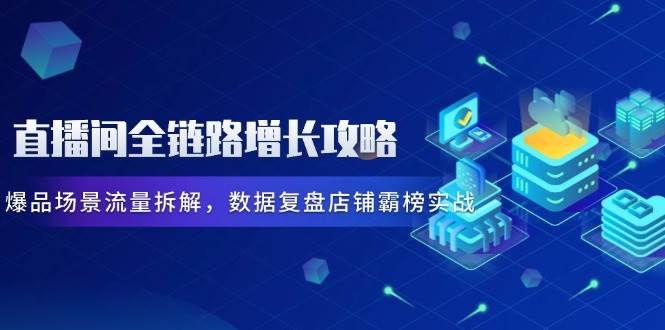 （14721期）直播间全链路增长攻略，爆品场景流量拆解，数据复盘店铺霸榜实战-大可网创