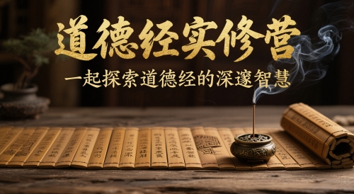 道德经实修营，一起探索道德经的深邃智慧-大可网创