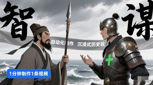 扣子工作流一键生成沉浸式历史故事，一天工作量，3分钟搞定-大可网创