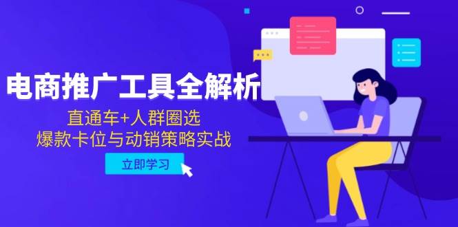 （14869期）电商推广工具全解析，直通车+人群圈选，爆款卡位与动销策略实战-大可网创