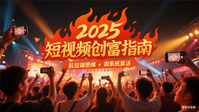 2025短视频创富指南，前后端思维 + 系统算法，教你月入过万变现路径-大可网创