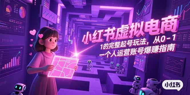 （15230期）小红书虚拟电商，从0-1的完整起号玩法，一个人运营账号爆赚指南-大可网创