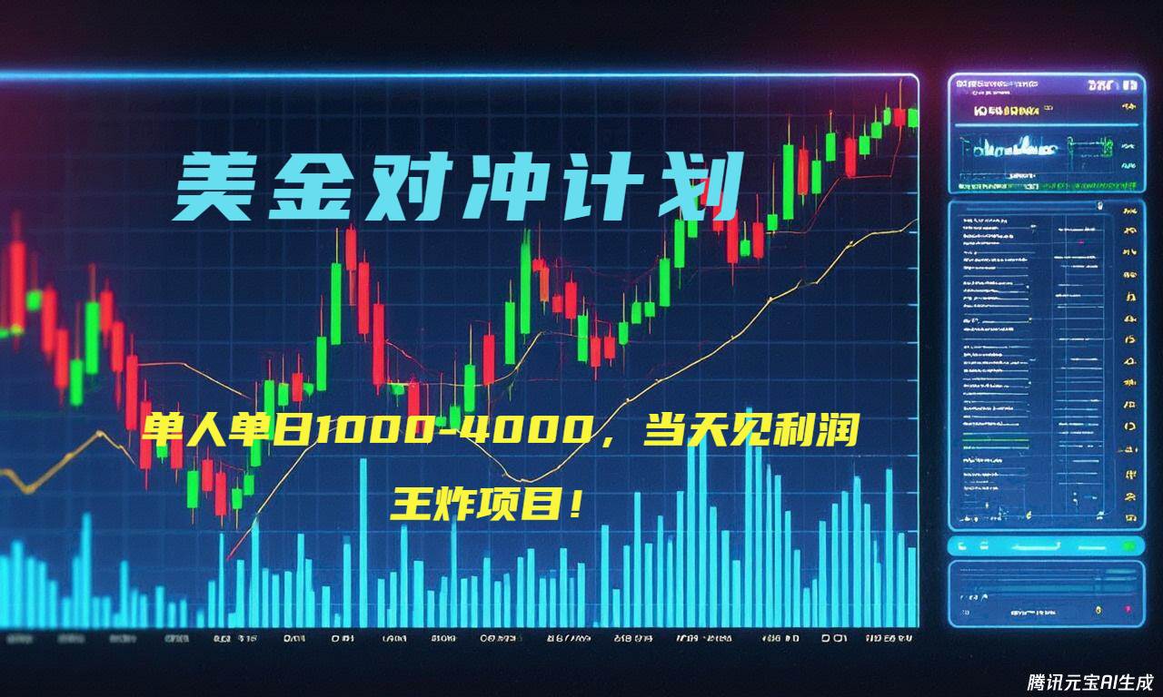 （15333期）2025年最暴力项目“美金先登计划”最新最强对冲战法，每日实际收益1K-4K-大可网创