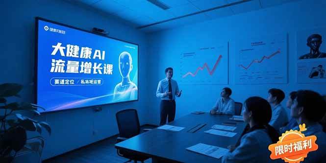 （15396期）大健康AI流量增长课，赛道定位方法论，AI数字人内容生产，私域转化运营…-大可网创
