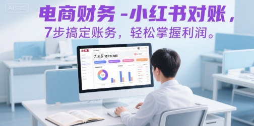 电商财务-小红书对账，7步搞定账务，轻松掌握利润-大可网创