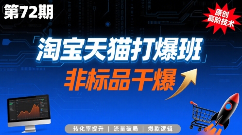 淘宝天猫打爆班原创高阶技术第72期，非标品干爆-大可网创