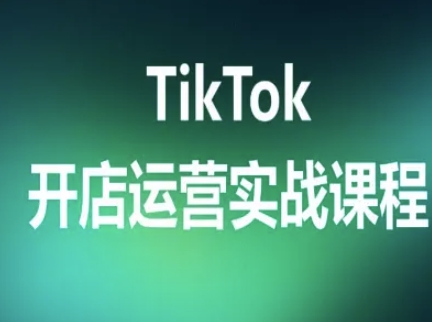 TikTok开店运营实战课程，TK跨境电商实操全流程-大可网创