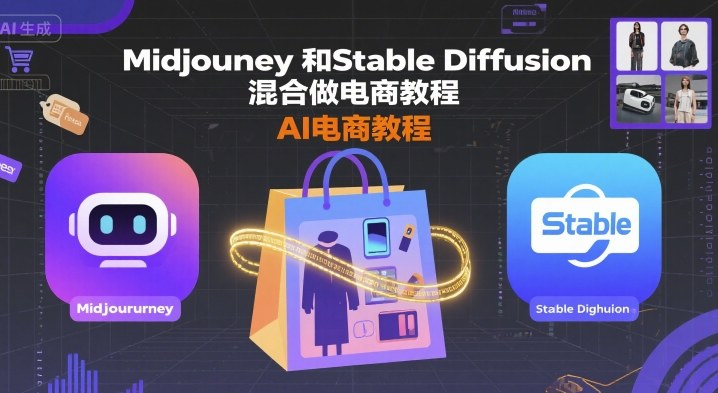 Midjourney和Stable Diffusion混合做电商教程-ai电商教程-大可网创