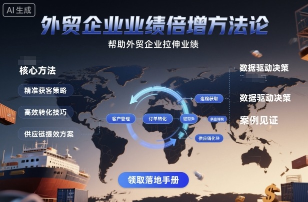 外贸企业业绩倍增方法论，帮助外贸企业拉伸业绩-大可网创